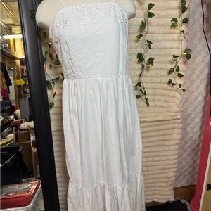 Japna White Eyelet Maxi Dress